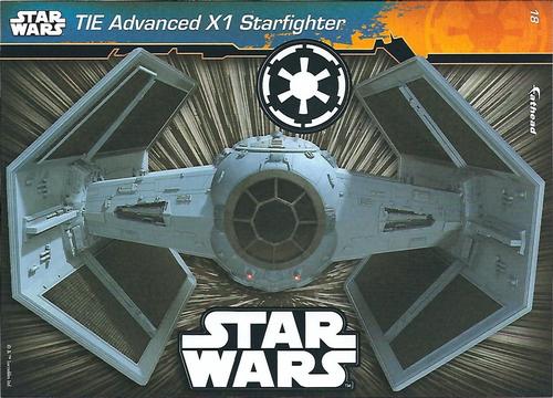 2014 Fathead Tradeables Star Wars #18 TIE Advanced X1 Starfighter Front