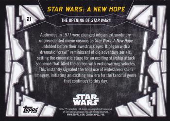 2017 Topps Star Wars 40th Anniversary #21 The Opening of Star Wars Back