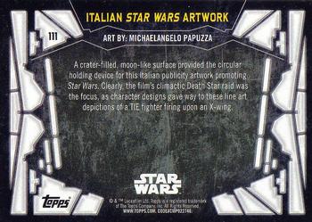 2017 Topps Star Wars 40th Anniversary #111 Italian Star Wars Artwork Back