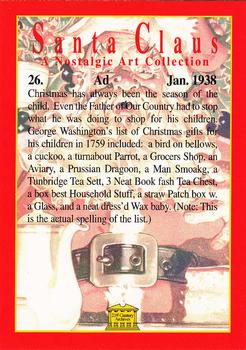 1994 21st Century Archives Santa Claus A Nostalgic Art Collection #26 Ad - Jan. 1938 Back