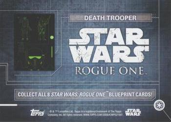 2016 Topps Star Wars Rogue One Series 1 - Blueprints of Ships and Vehicles #NNO Death Trooper Back