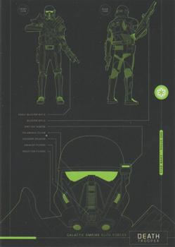 2016 Topps Star Wars Rogue One Series 1 - Blueprints of Ships and Vehicles #NNO Death Trooper Front