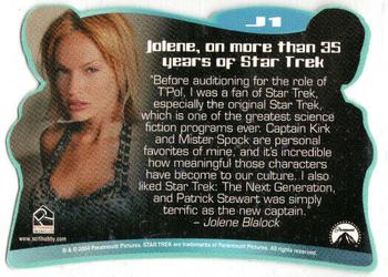 2004 Rittenhouse Star Trek Enterprise Season 3 - The Ultimate Jolene #J1 Jolene, on more than 35 years of Star Trek Back