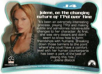 2004 Rittenhouse Star Trek Enterprise Season 3 - The Ultimate Jolene #J4 Jolene, on the changing nature of T'Pol over time Back