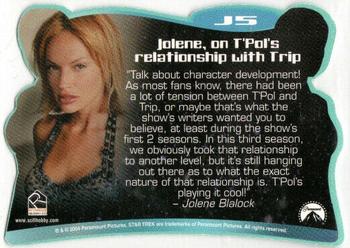 2004 Rittenhouse Star Trek Enterprise Season 3 - The Ultimate Jolene #J5 Jolene, on T'Pol's relationship with Trip Back