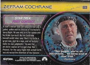 2000 SkyBox Star Trek Cinema 2000 - Saluting the Captains #SC9 Zefram Cochrane / James Cromwell Back