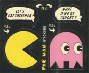 1980 Fleer Pac-Man Stickers & Rub-Offs #47 LET'S GET TOGETHER. 