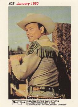 1992 Roy Rogers King of the Cowboys #25 January 1950 Back