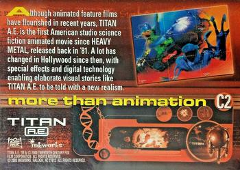 2000 Inkworks Titan A.E. - Future of Earth Foil #C2 More than Animation Back