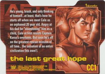 2000 Inkworks Titan A.E. - Die Cuts #CC1 Cale: The Last Great Hope Back