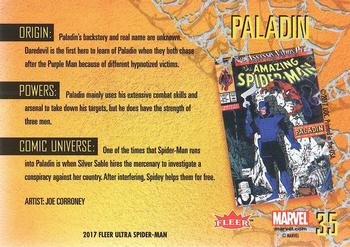 2017 Fleer Ultra Marvel Spider-Man #35 Paladin Back