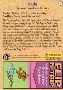 2002 Panini Simpsons Mania! #25 Akira Back