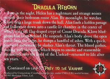 1995 Cornerstone Hammer Horror Series 1 #31 Dracula Reborn Back