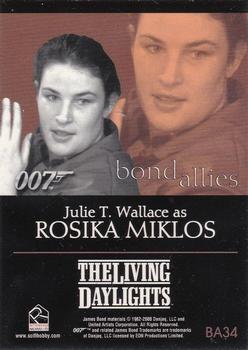 2008 Rittenhouse James Bond In Motion - Bond Allies #BA34 Julie T. Wallace Back
