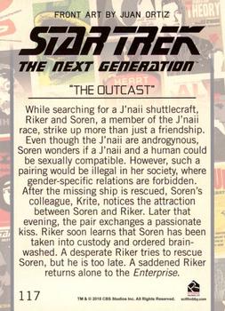 2015 Rittenhouse Star Trek: The Next Generation Portfolio Prints Series One #117 The Outcast Back