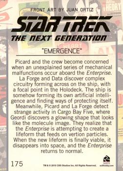 2015 Rittenhouse Star Trek: The Next Generation Portfolio Prints Series One #175 Emergence Back