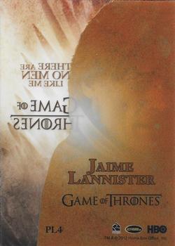 2013 Rittenhouse Game of Thrones Season 2 - Plastic Gallery #PL4 Jaime Lannister Back