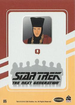 2015 Rittenhouse Star Trek: The Next Generation Portfolio Prints Series One - Universe Gallery #U5 Q Back