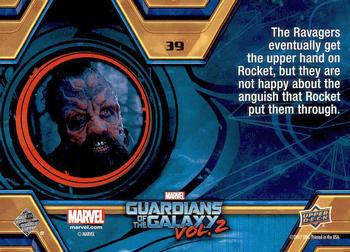 2017 Upper Deck Marvel Guardians of the Galaxy Vol. 2 #39 Revenge is a dish best served cold Back