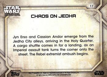 2017 Topps Star Wars Rogue One Series 2 #17 Chaos on Jedha Back