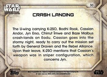 2017 Topps Star Wars Rogue One Series 2 #30 Crash Landing Back