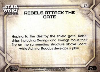 2017 Topps Star Wars Rogue One Series 2 #67 Rebels Attack the Gate Back