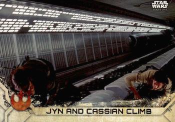 2017 Topps Star Wars Rogue One Series 2 #82 Jyn and Cassian Climb Front