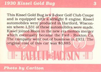 1996 Barrett Jackson Showcase #3 1930 Kissel Gold Bug Back