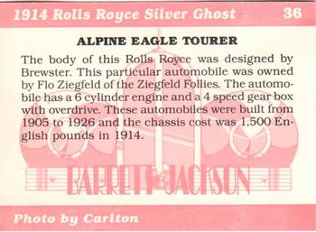 1996 Barrett Jackson Showcase #36 1914 Rolls Royce Silver Ghost Back