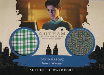 2017 Cryptozoic Gotham Season 2 - Wardrobe Relics Dual #DM3 David Mazouz Front