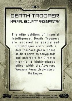 2017 Topps Star Wars Rogue One Series 2 - Troopers #TR-1 Death Trooper Back
