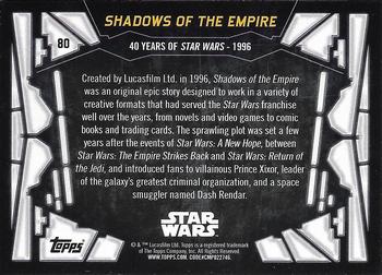 2017 Topps Star Wars 40th Anniversary - Green #80 Shadows of the Empire Back
