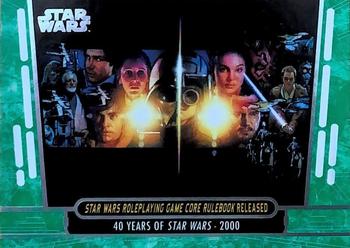 2017 Topps Star Wars 40th Anniversary - Green #84 Star Wars Roleplaying Game Core Rulebook Released Front