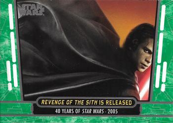 2017 Topps Star Wars 40th Anniversary - Green #89 Revenge of the Sith is Released Front