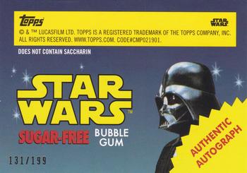 2017 Topps Star Wars 1978 Sugar Free Wrappers - Autographs #NNO Mark Dodson Back