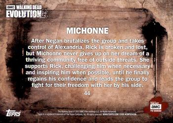 2017 Topps The Walking Dead: Evolution #44 Michonne Back