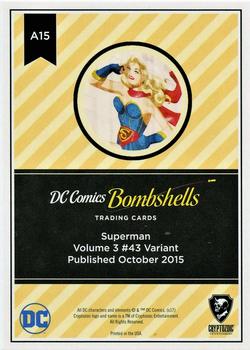 2017 Cryptozoic DC Comics Bombshells #A15 Superman - Volume 3 #43 Back
