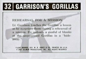 1967 Leaf Garrison's Gorillas #32 Rehearsal for a Mission Back