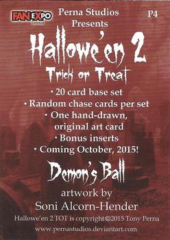 2015 Perna Studios Hallowe'en 2 Trick or Treat - Promo Set #P4 Demon's Ball Back