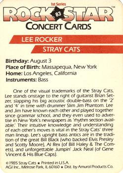 1985 AGI Rock Star #83 Lee Rocker / Stray Cats Back