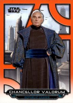 2017 Topps Star Wars: Galactic Files Reborn - Orange #TPM-18 Chancellor Valorum Front