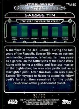 2017 Topps Star Wars: Galactic Files Reborn - Purple #TPM-20 Saesee Tiin Back