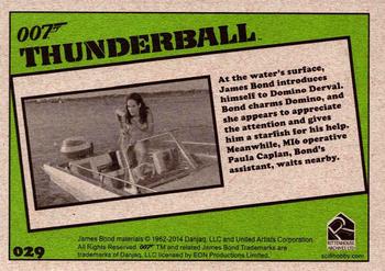 2014 Rittenhouse James Bond Archives - Thunderball Throwback #029 At the water's surface, James Bond introduces Back
