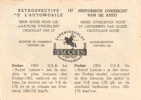 1955 Chocolat Jacques Retrospective de l'automobile #127 1955 - Dodge Back