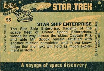 1969 A&BC Star Trek #55 Star Ship Enterprise Back
