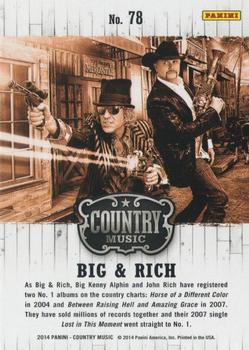 2014 Panini Country Music - Red #78 Big & Rich Back