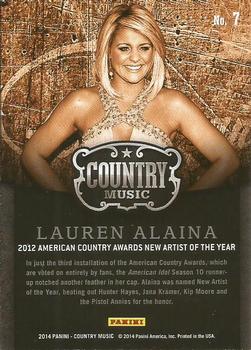 2014 Panini Country Music - Award Winners Red #7 Lauren Alaina Back