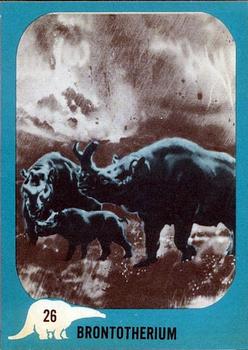 1961 Nu-Cards Dinosaur Series #26 Brontotherium Front