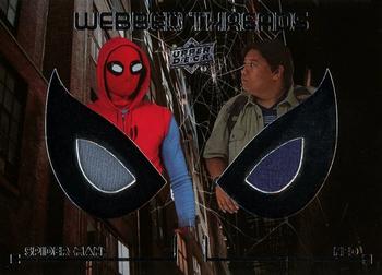 2017 Upper Deck Marvel Spider-Man Homecoming - Webbed Threads Dual Memorabilia #WTD3 Spider-Man Homemade Suit Torso / Ned Leeds Front