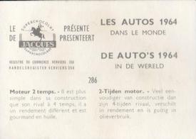 1964 Chocolat Jacques Les Autos Dans le Monde #286 Moteur 2 Temps Back